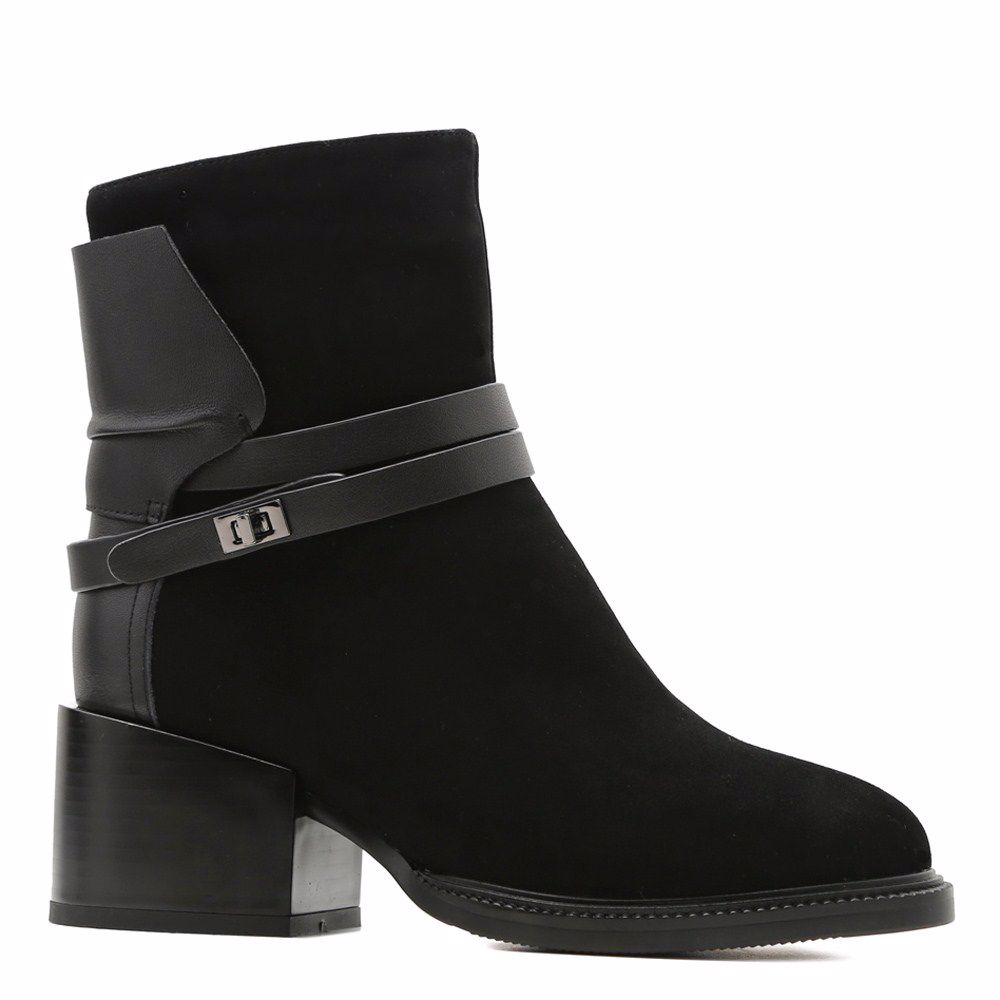 Черевики зимові на підборах prego, Чорний 
Черевики зимові на підборах prego, Чорний