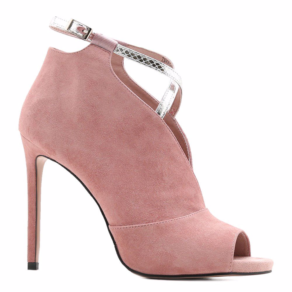 Ботильони на підборах, Рожевий
Ботильони на підборах, Рожевий