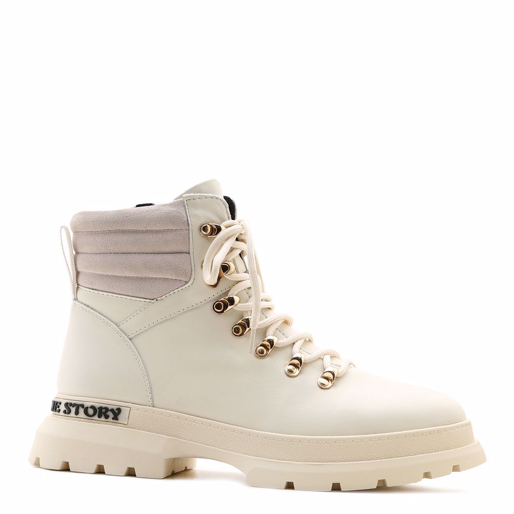 Ботинки осенние на низком ходу, Кремовый
Ботинки осенние на низком ходу, Кремовый