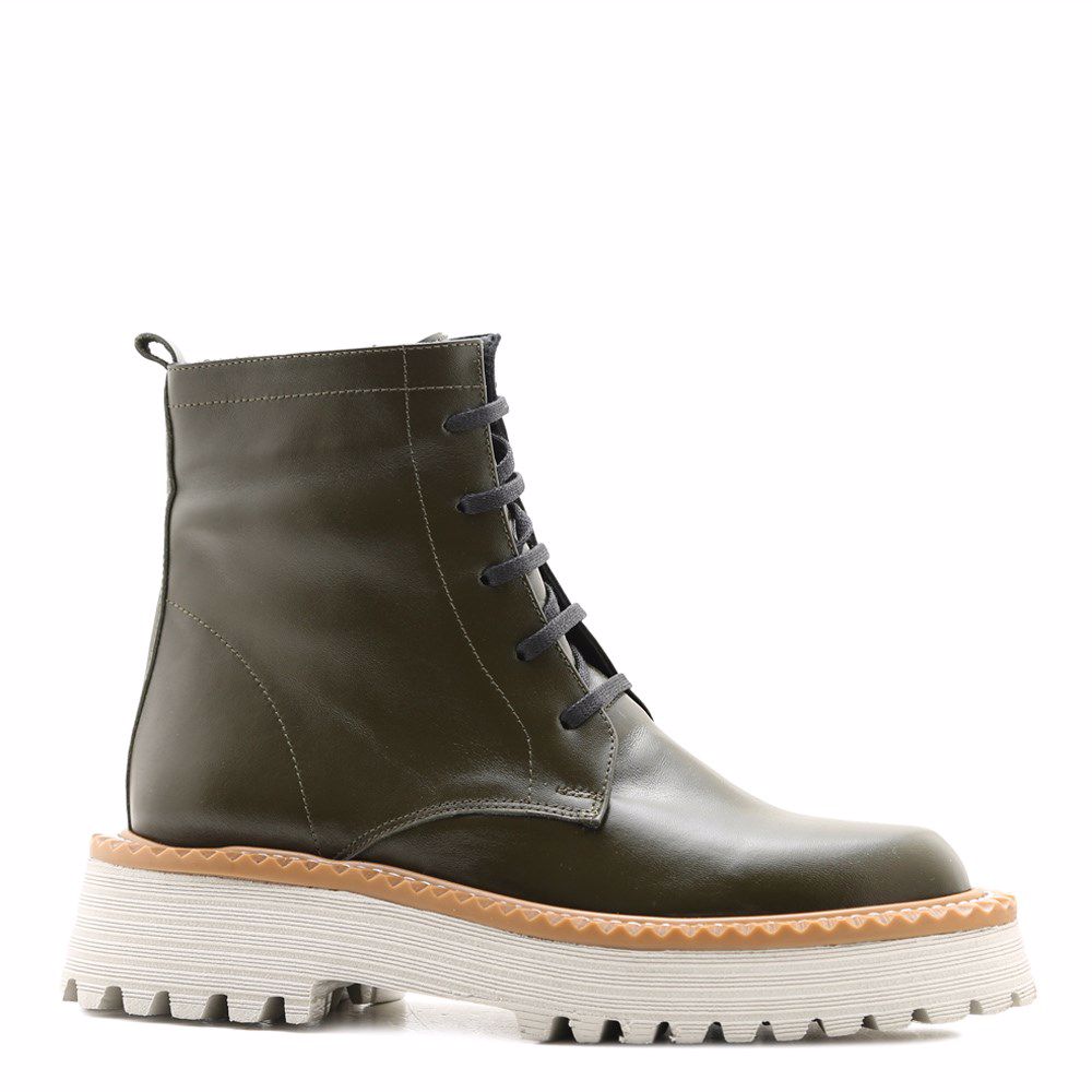 Черевики осінні на низькому ходу prego, Оливковий 
Черевики осінні на низькому ходу prego, Оливковий