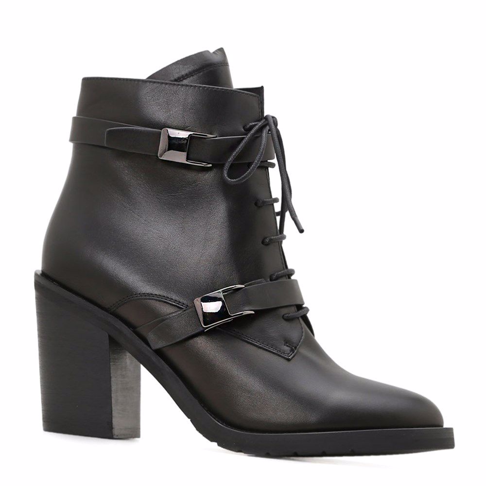 Ботинки осенние на каблуке, Чорний
Ботинки осенние на каблуке, Чорний