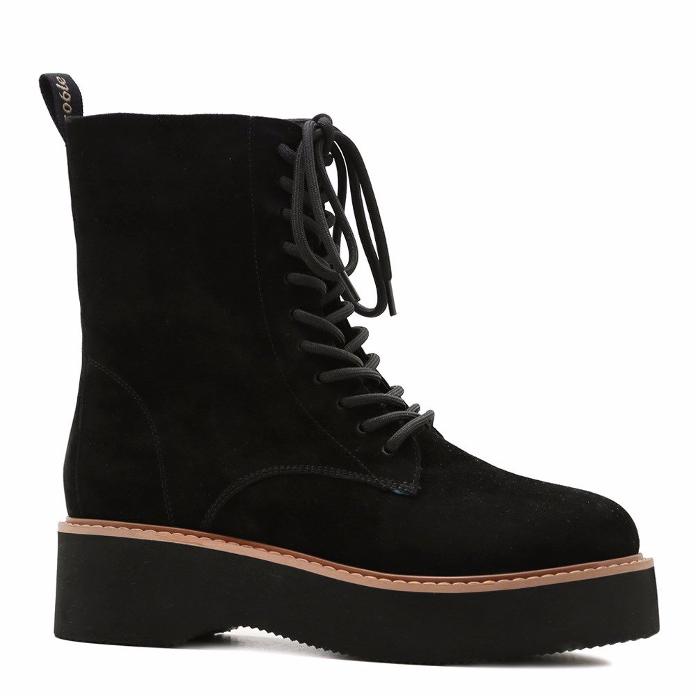 Ботинки зимние на платформе, Чорний 
Ботинки зимние на платформе, Чорний