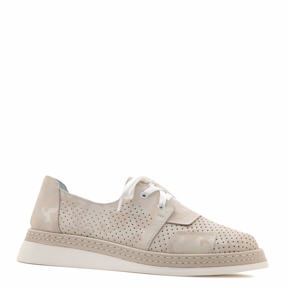 Туфлі з перфорацією prego, Кремовий
Туфлі з перфорацією prego, Кремовий