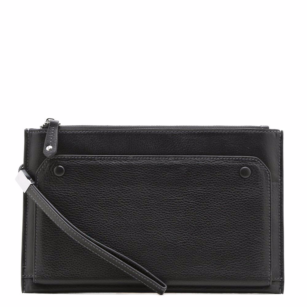 Барсетка чоловіча з натуральної шкіри, Чорний
Барсетка чоловіча з натуральної шкіри, Чорний