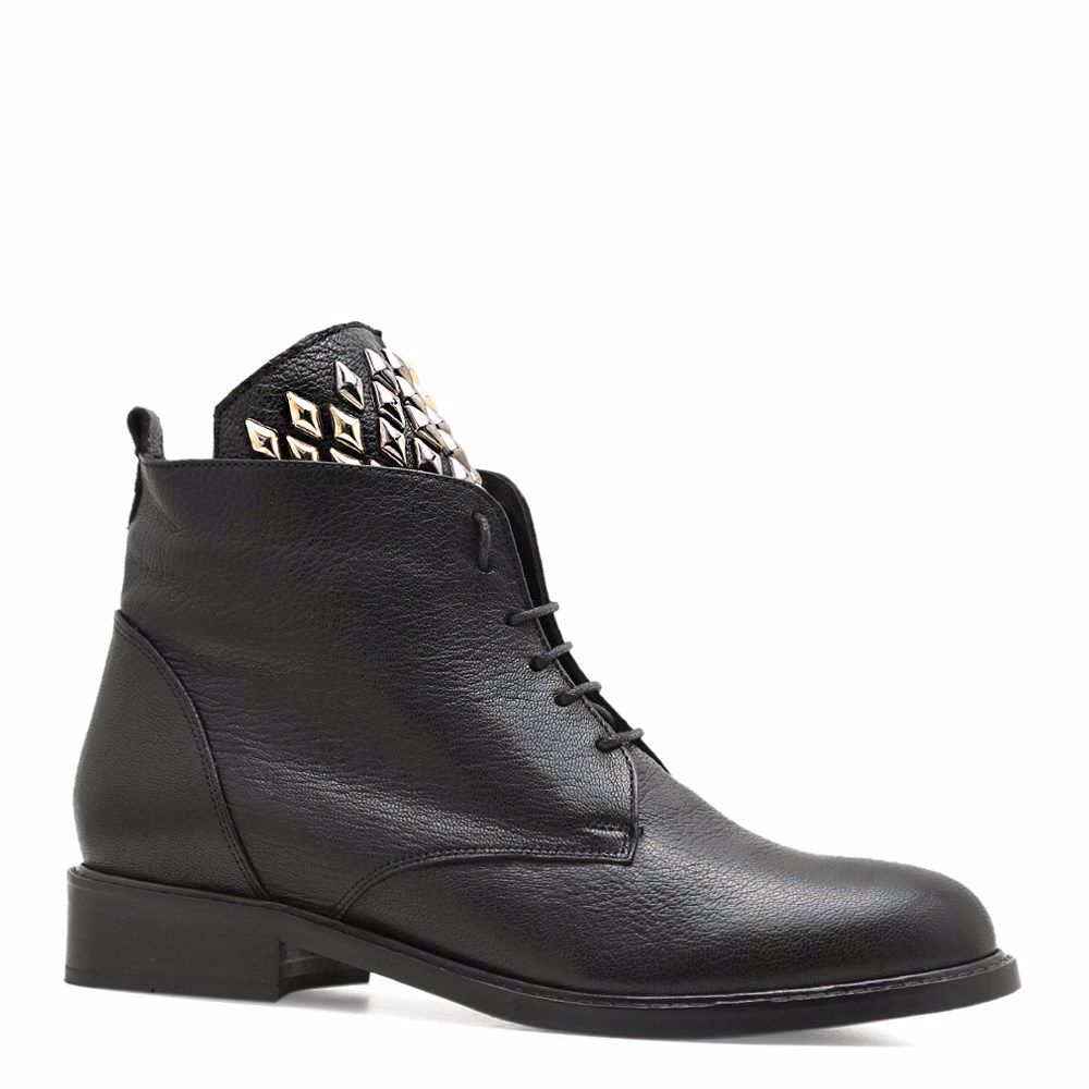 Ботинки осенние на низком ходу, Чорний 
Ботинки осенние на низком ходу, Чорний