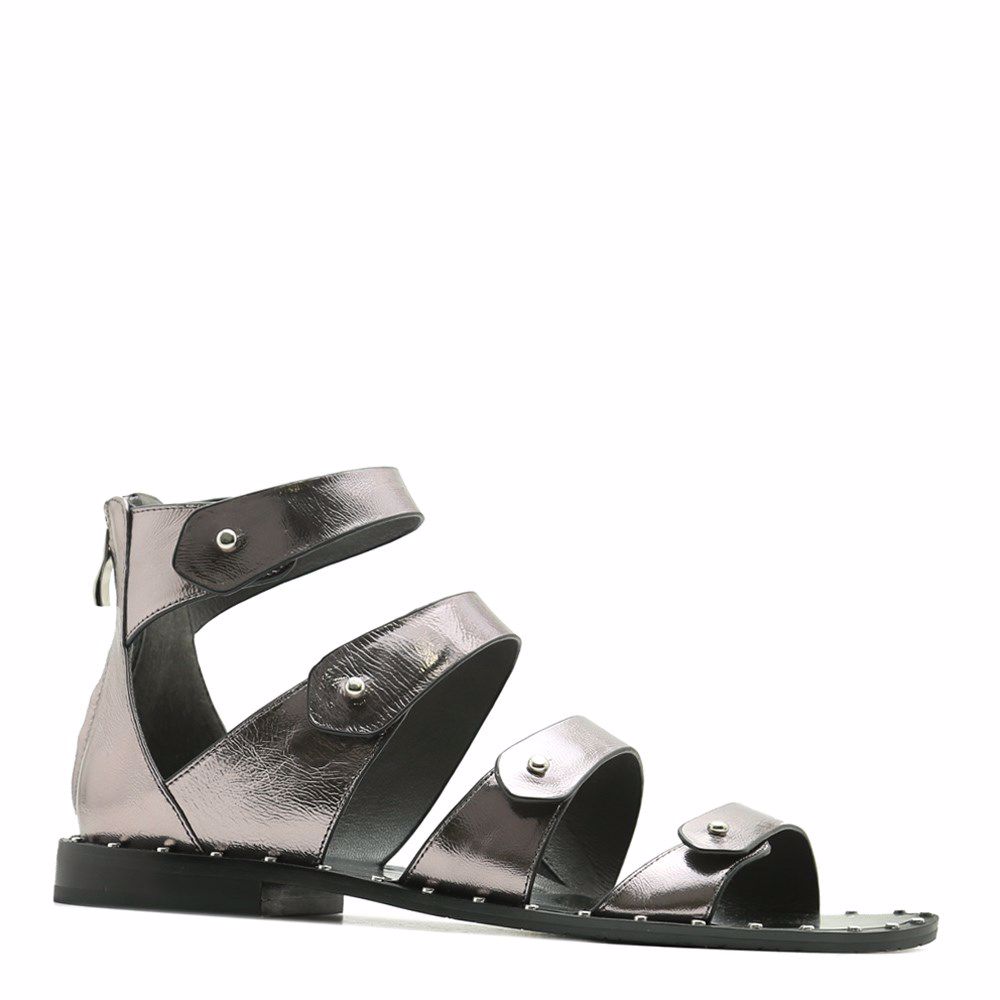 Босоніжки на низькому ходу, Бронзовий 
Босоніжки на низькому ходу, Бронзовий