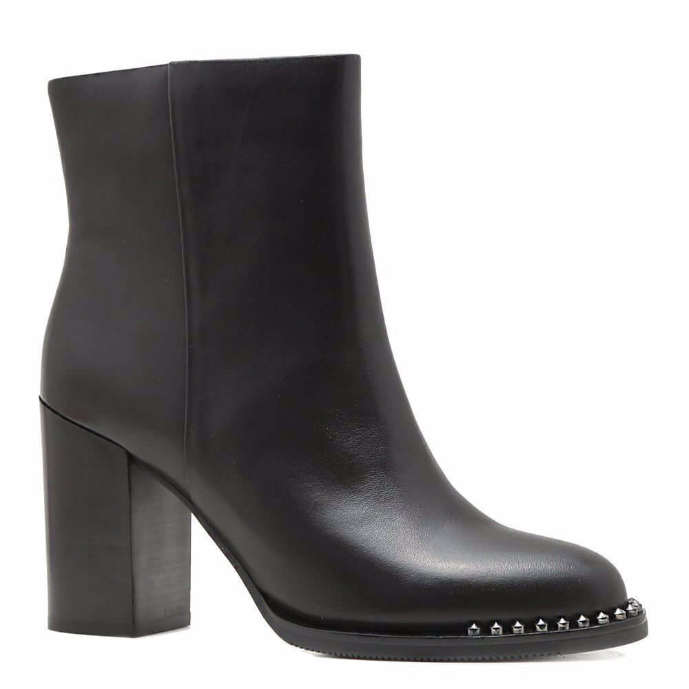 Ботинки осенние на каблуке, Черный 
Ботинки осенние на каблуке, Черный