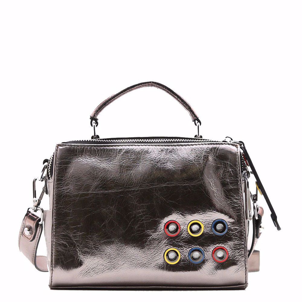 Сумка из натуральной кожи, Серебро 
Сумка из натуральной кожи, Серебро