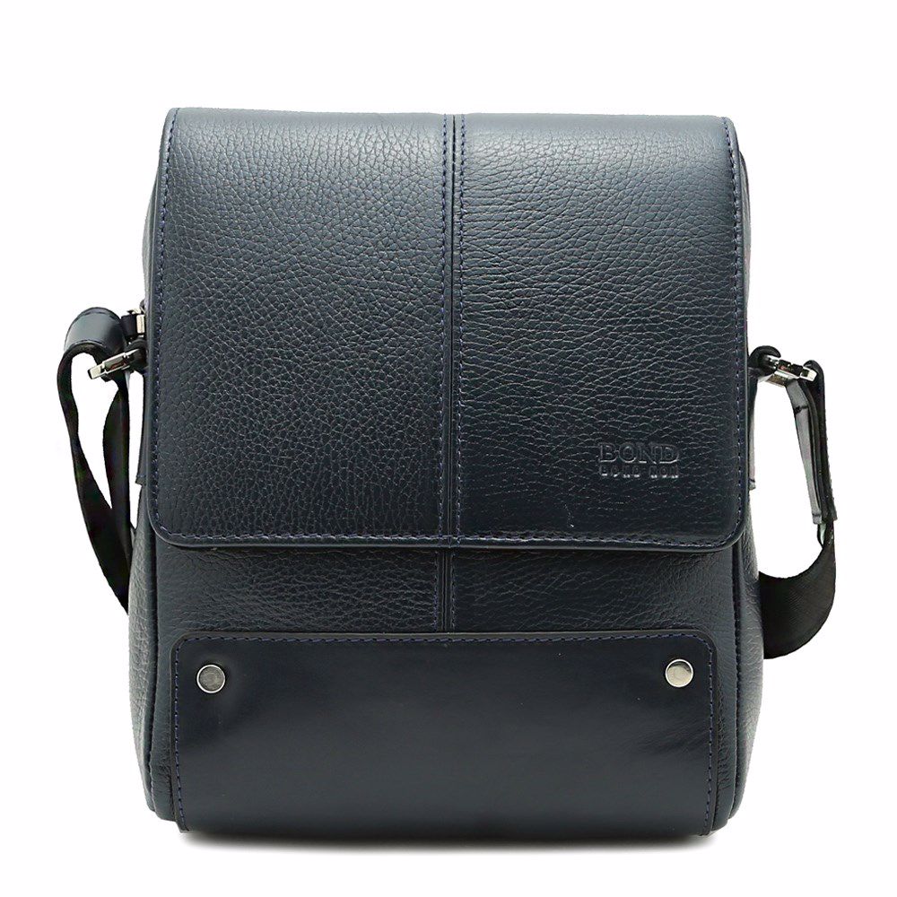 Сумка чоловіча з натуральної шкіри, Синій 
Сумка чоловіча з натуральної шкіри, Синій