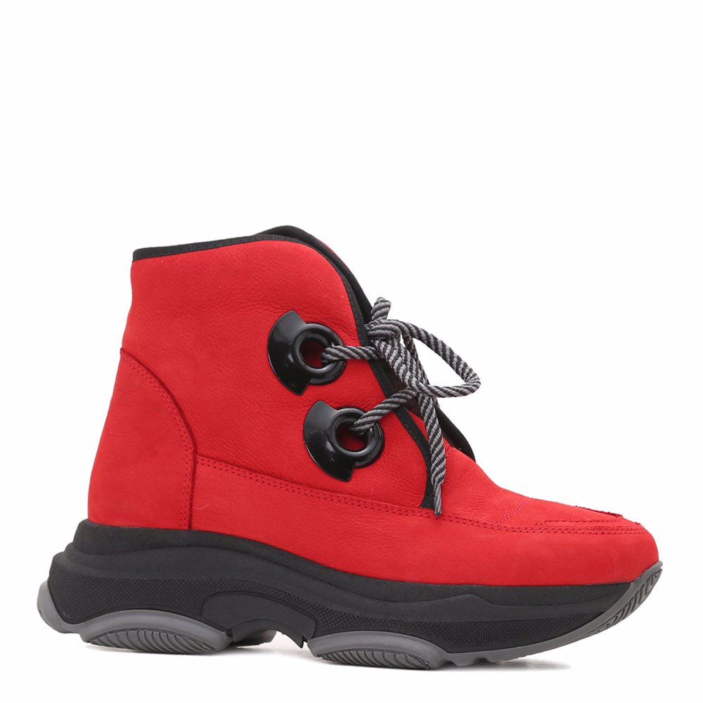 Ботинки зимние на низком ходу, Красный 
Ботинки зимние на низком ходу, Красный