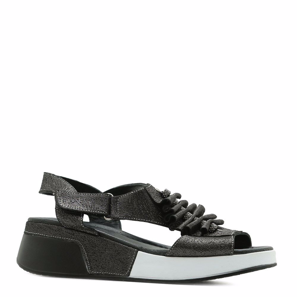 Босоножки на платформе, Чорний 
Босоножки на платформе, Чорний