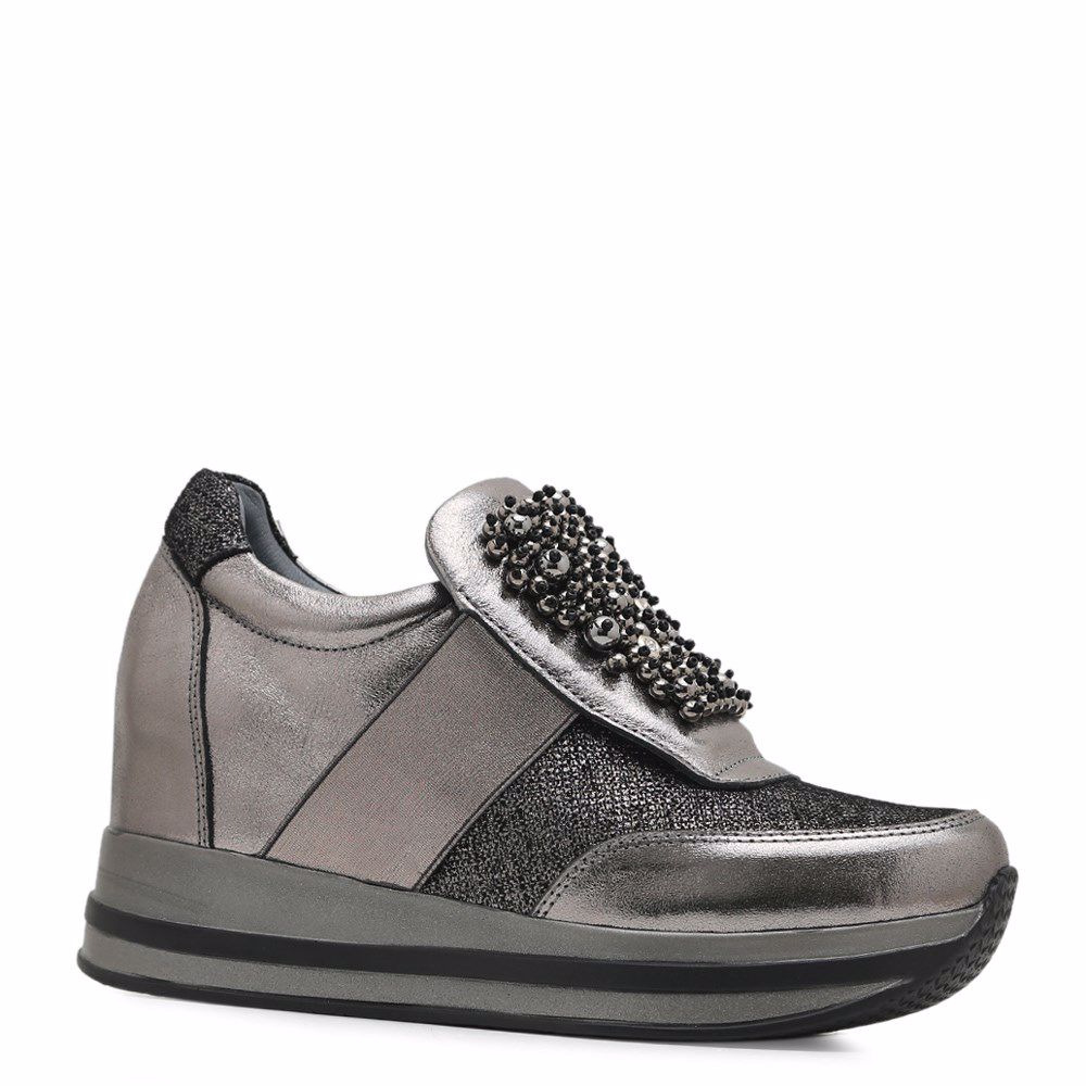 Туфли на платформе, Серый 
Туфли на платформе, Серый