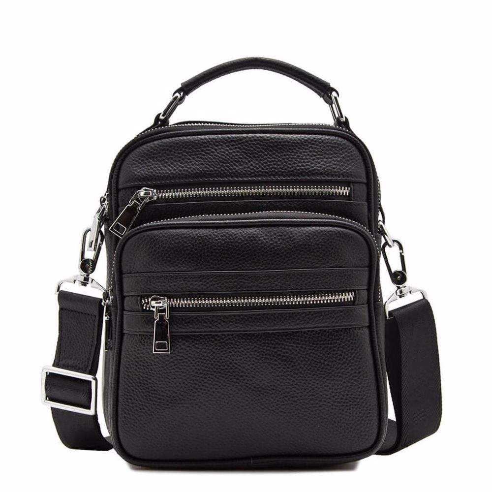 Сумка чоловіча з натуральноі шкіри, Чорний 
Сумка чоловіча з натуральноі шкіри, Чорний