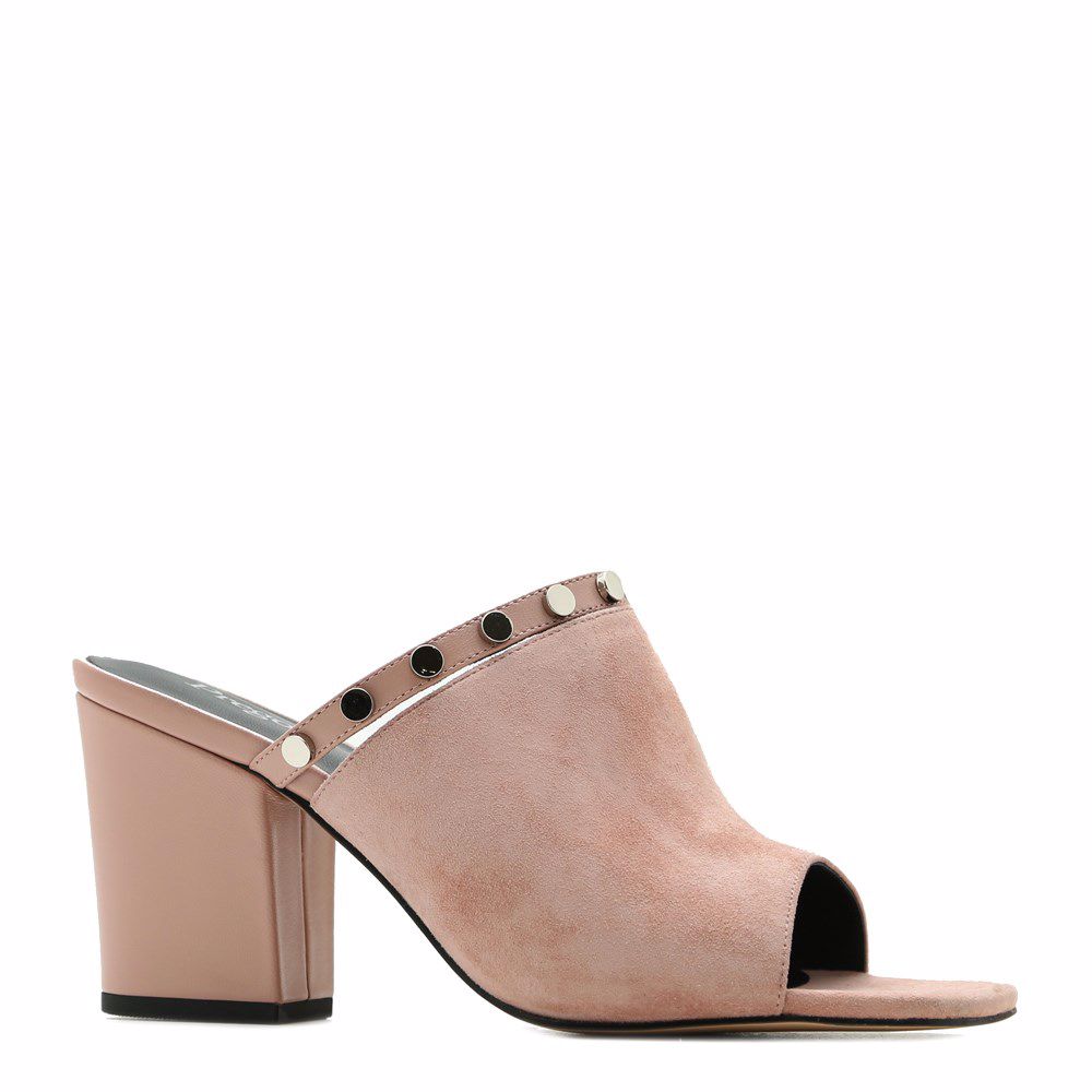 Шльопанці на підборах, Бежевий
Шльопанці на підборах, Бежевий