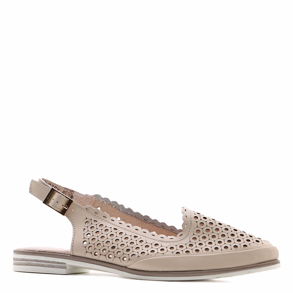 Босоніжки на низькому ходу, Бежевий
Босоніжки на низькому ходу, Бежевий