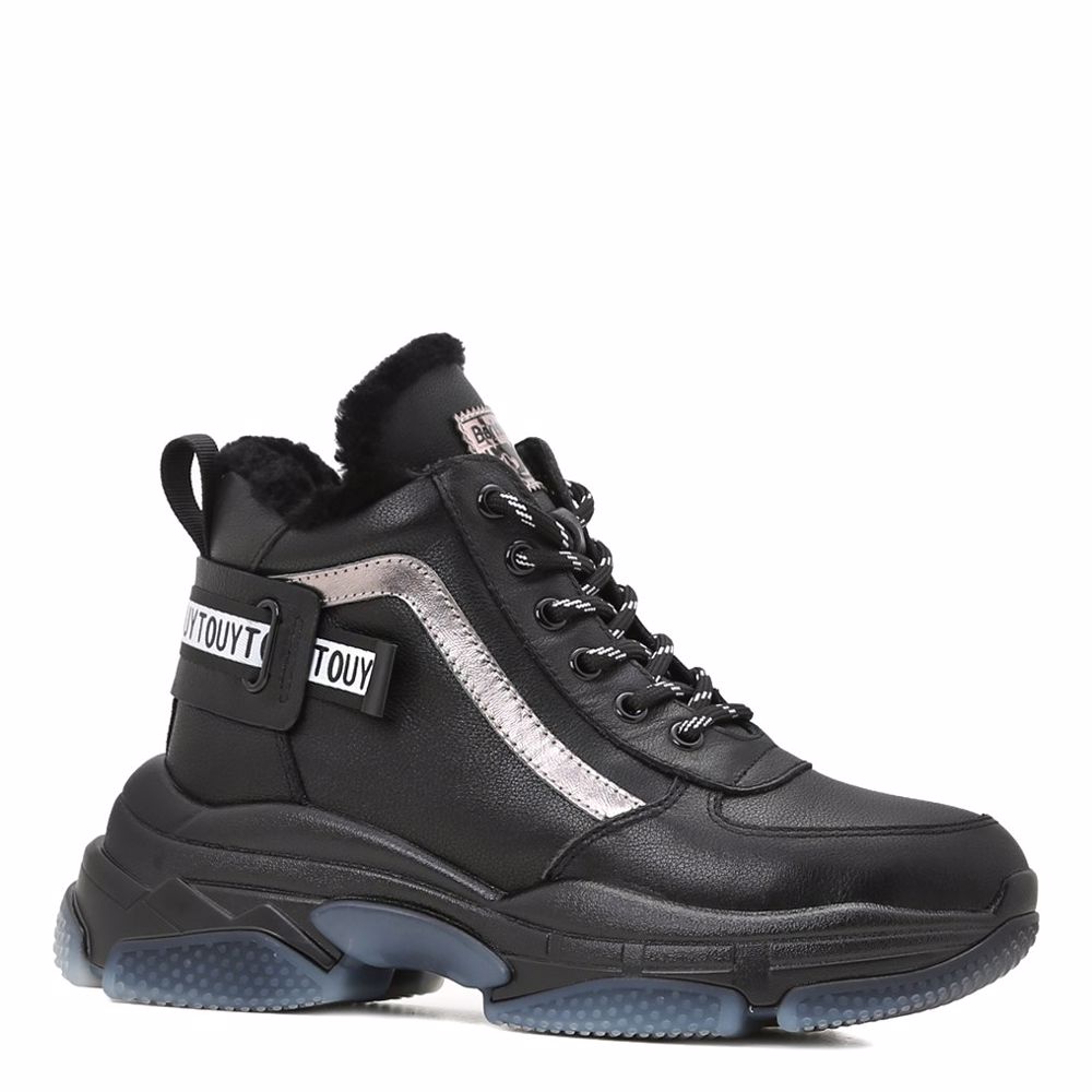 Ботинки зимние на платформе, Чорний
Ботинки зимние на платформе, Чорний