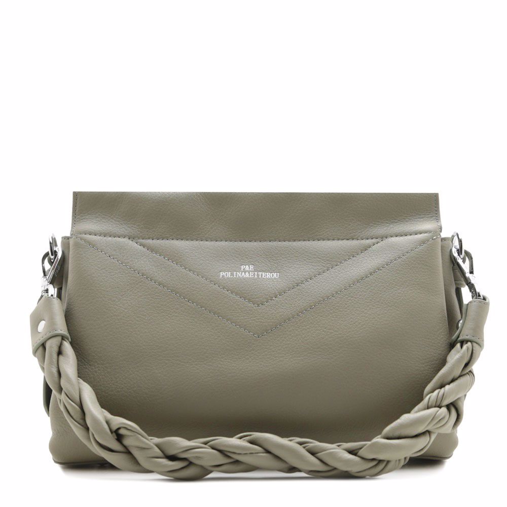 Сумка з натуральної шкіри, Оливковий 
Сумка з натуральної шкіри, Оливковий