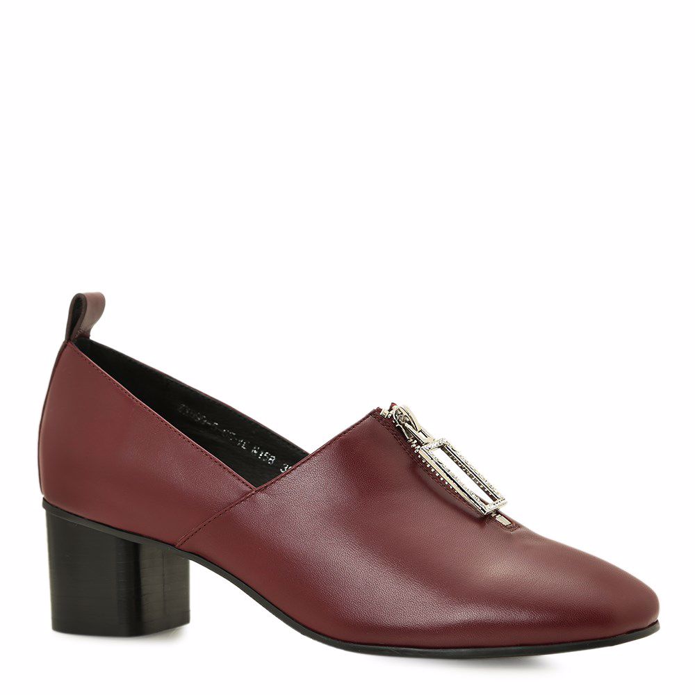 Туфли на каблуке, Бордовый 
Туфли на каблуке, Бордовый