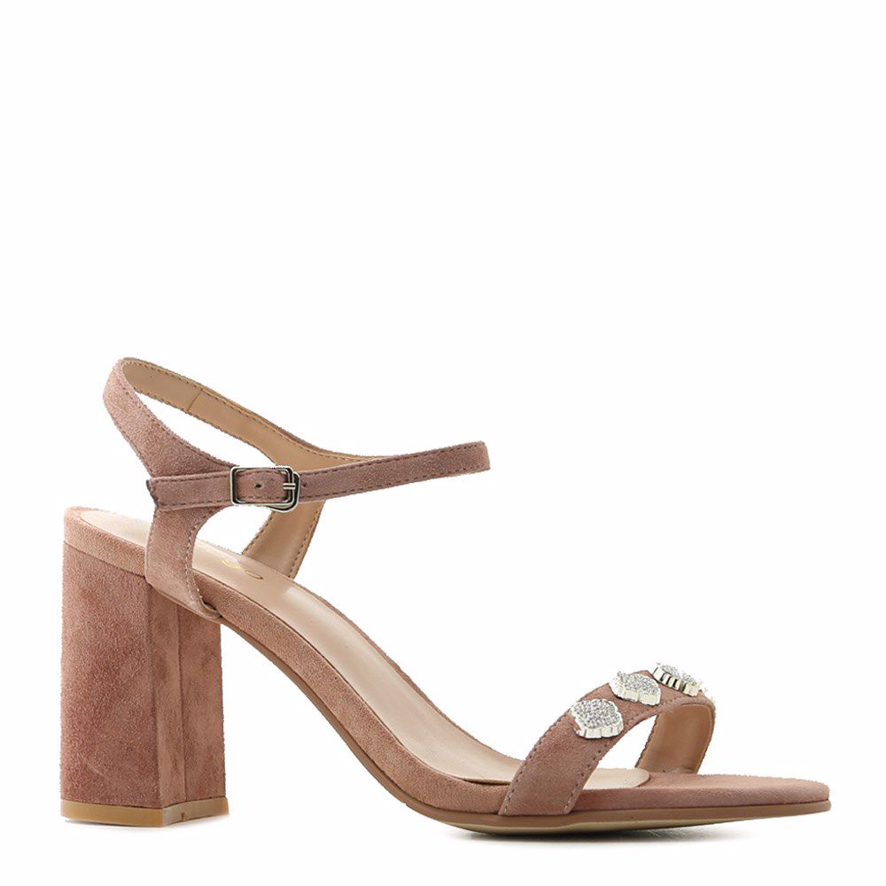 Босоножки на каблуке, Розовый 
Босоножки на каблуке, Розовый