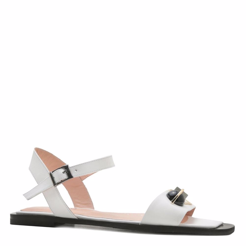 Босоніжки на низькому ходу prego, Білий 
Босоніжки на низькому ходу prego, Білий