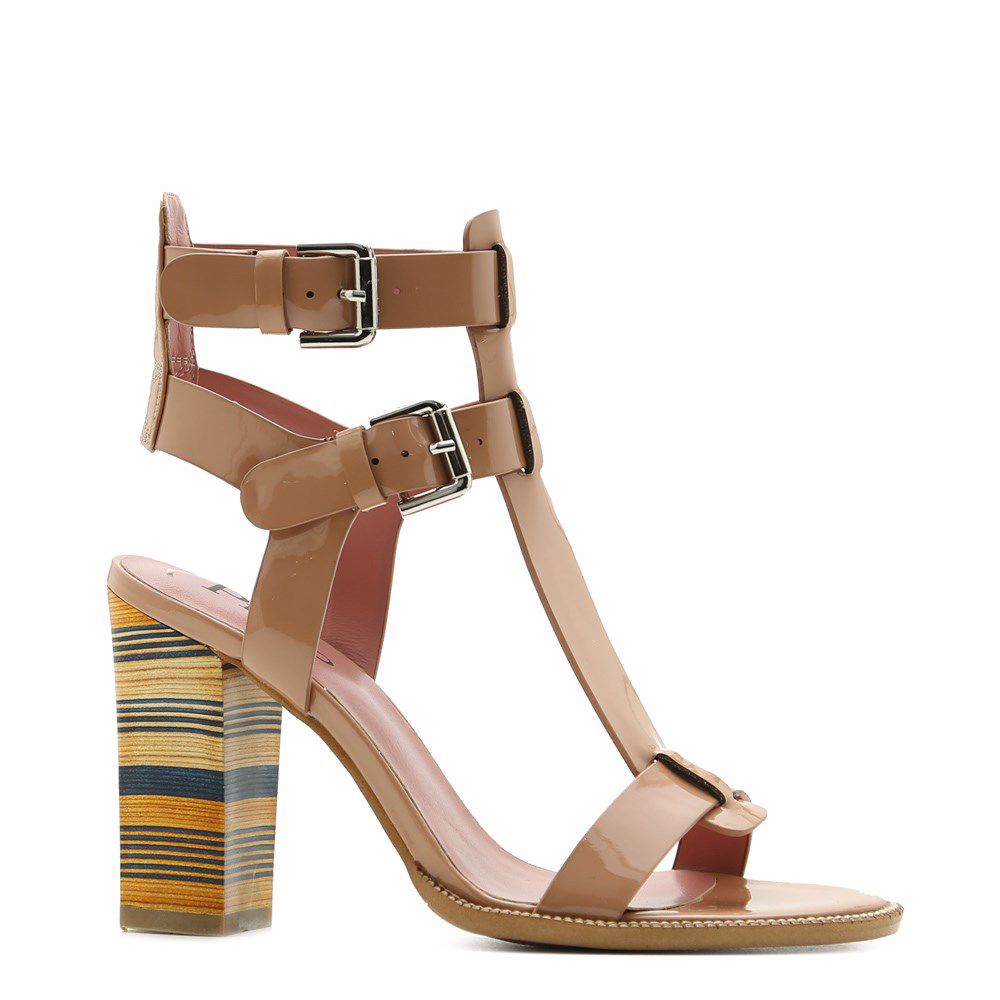 Босоніжки на підборах, Бежевий
Босоніжки на підборах, Бежевий