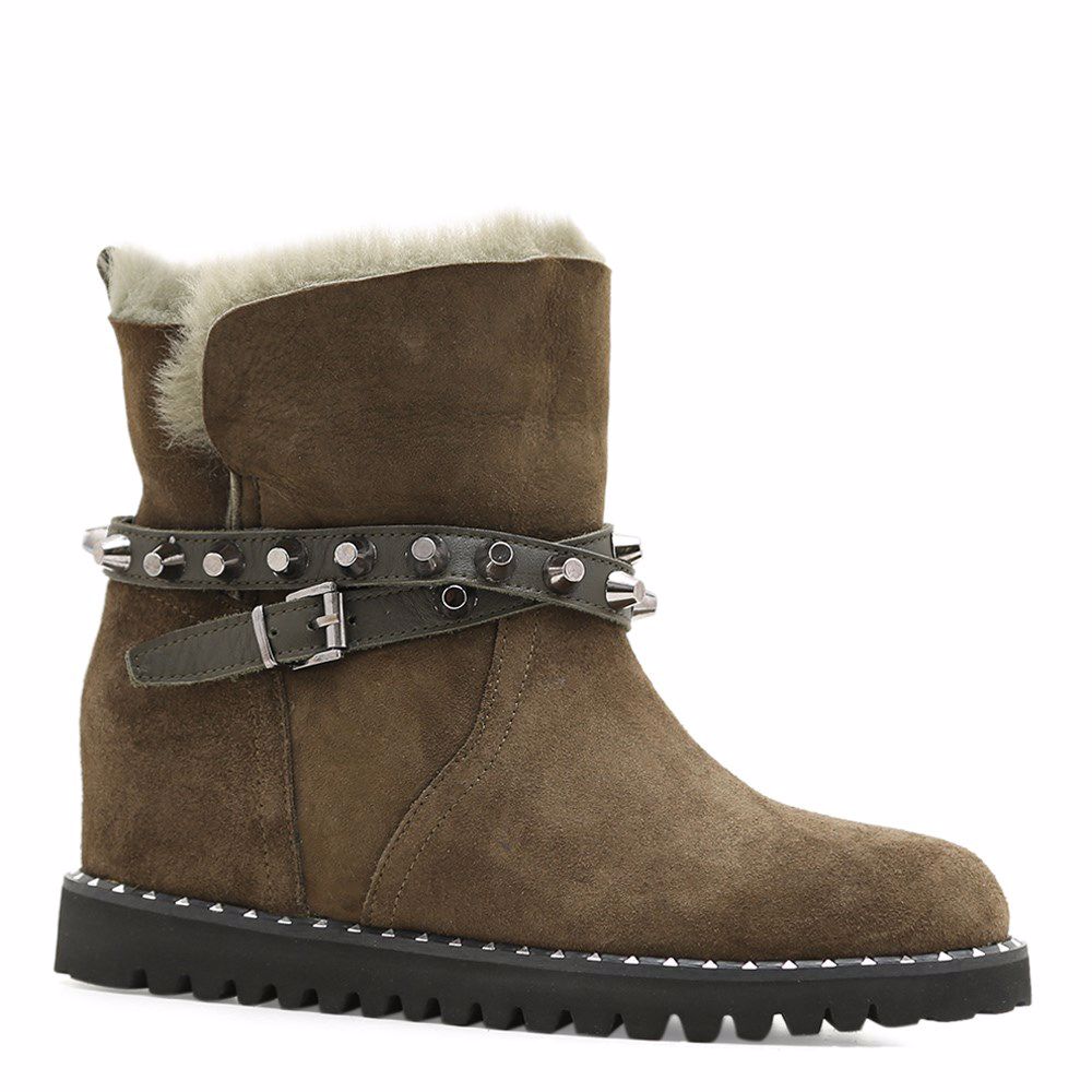 Ботинки зимние на танкетке, Хаки
Ботинки зимние на танкетке, Хаки