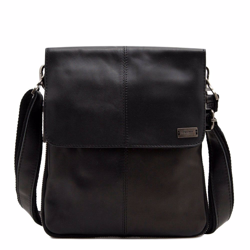 Сумка чоловіча з натуральної шкіри, Чорний 
Сумка чоловіча з натуральної шкіри, Чорний