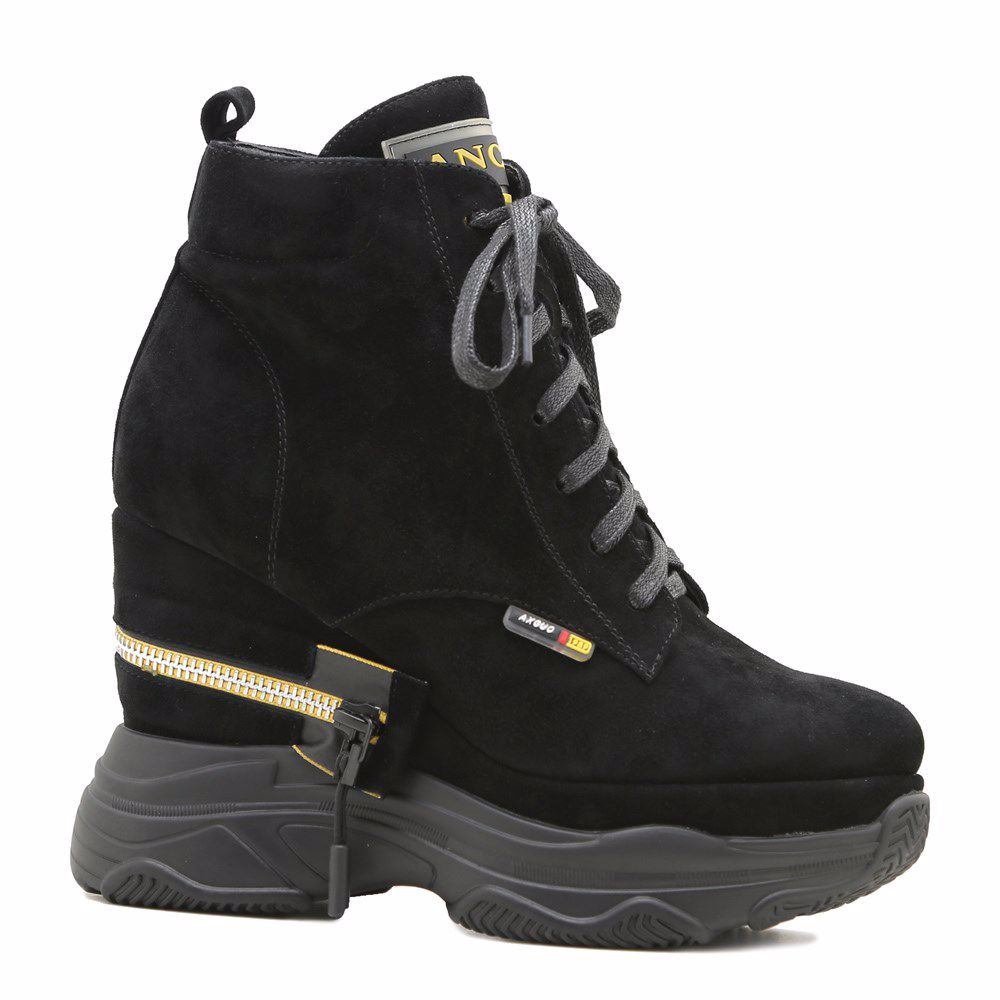 Черевики зимові на платформі prego, Чорний
Черевики зимові на платформі prego, Чорний