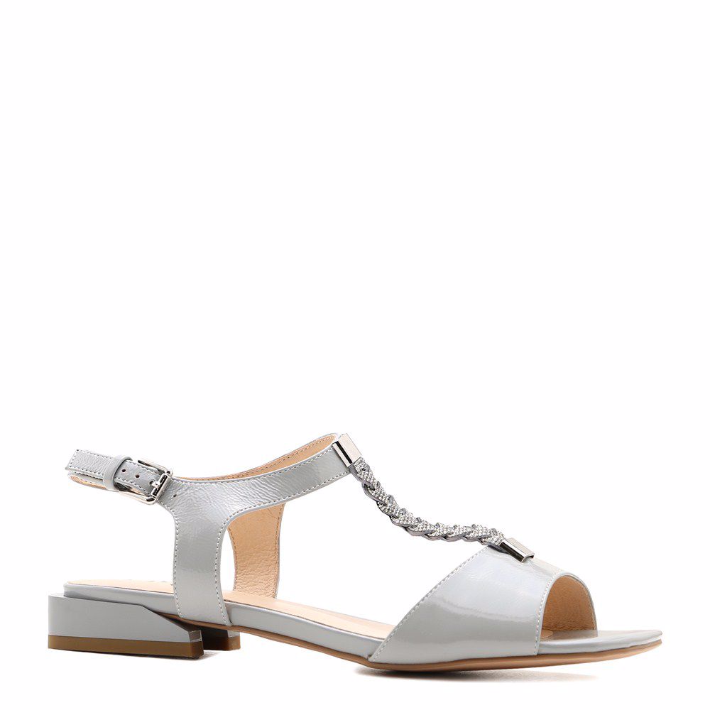 Босоніжки на низькому ходу prego, Сірий 
Босоніжки на низькому ходу prego, Сірий