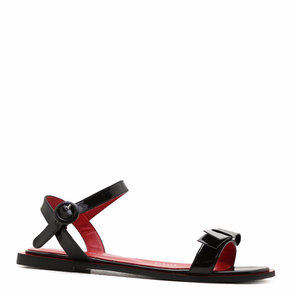 Босоніжки на низькому ходу, Чорний 
Босоніжки на низькому ходу, Чорний