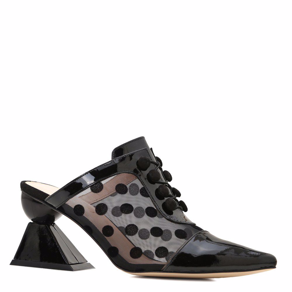 Шльопанці на підборах prego, Чорний
Шльопанці на підборах prego, Чорний