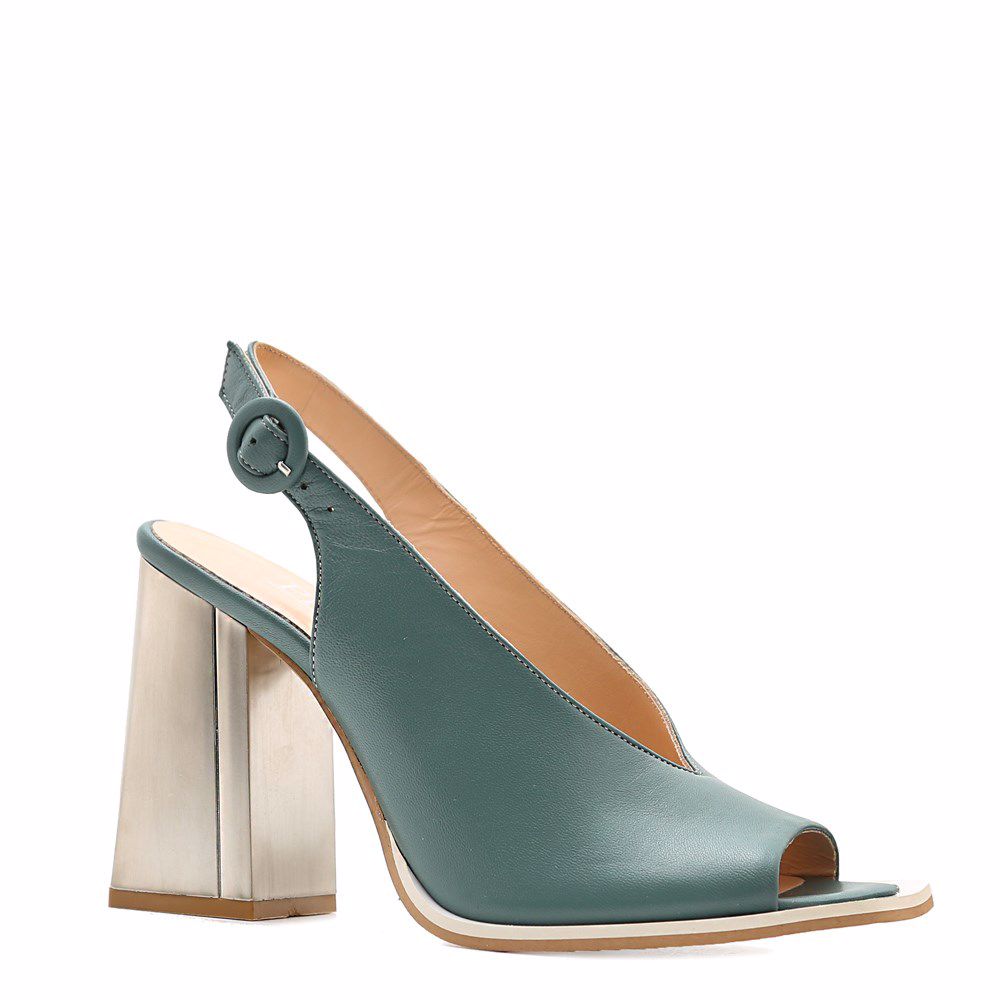 Босоніжки на підборах, Бірюзовий
Босоніжки на підборах, Бірюзовий