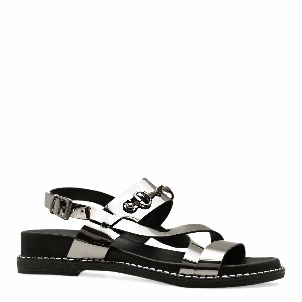 Босоножки на низком ходу, Срібло
Босоножки на низком ходу, Срібло