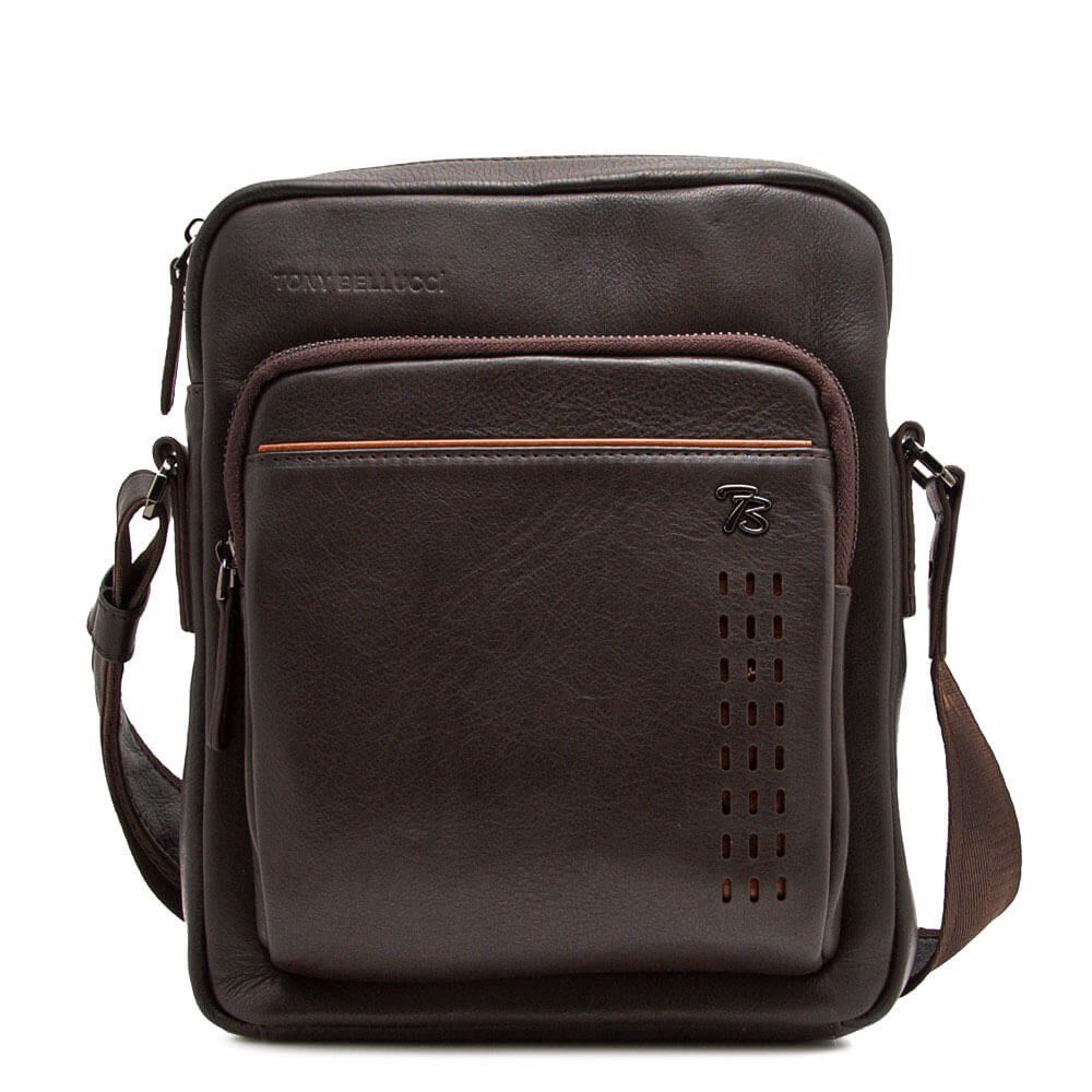 Сумка чоловіча з натуральної шкіри, Коричневий 
Сумка чоловіча з натуральної шкіри, Коричневий