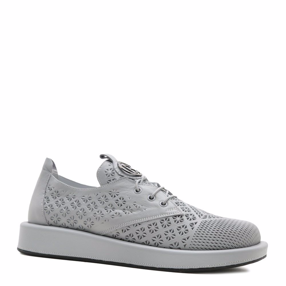 Туфлі з перфорацією prego, Сірий 
Туфлі з перфорацією prego, Сірий