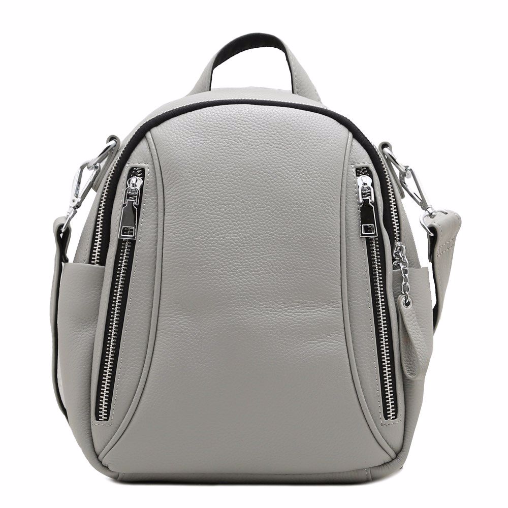 Рюкзак женский кожаный, Серый 
Рюкзак женский кожаный, Серый
