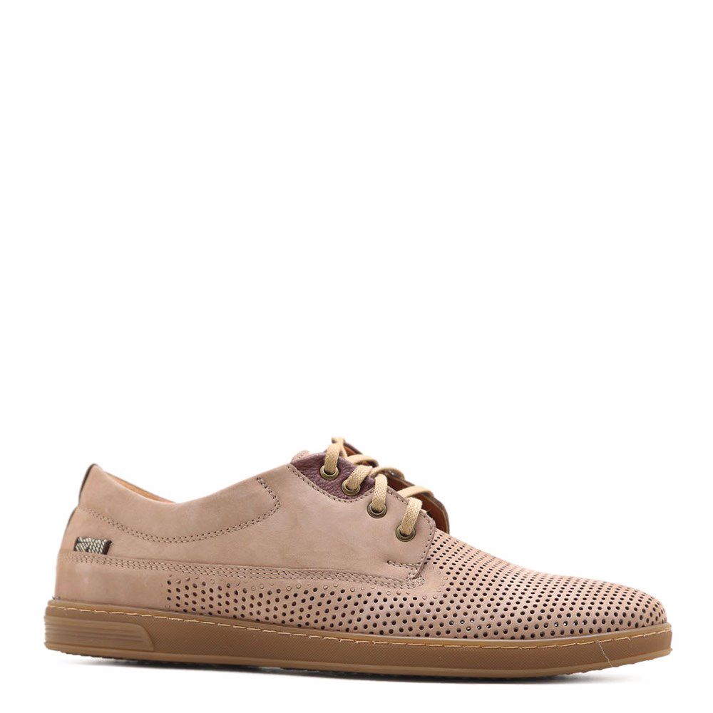 Туфлі чоловічі з перфорацією, Бежевий 
Туфлі чоловічі з перфорацією, Бежевий