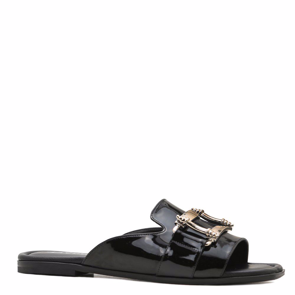 Шльопанці на низькому ходу prego, Чорний 
Шльопанці на низькому ходу prego, Чорний