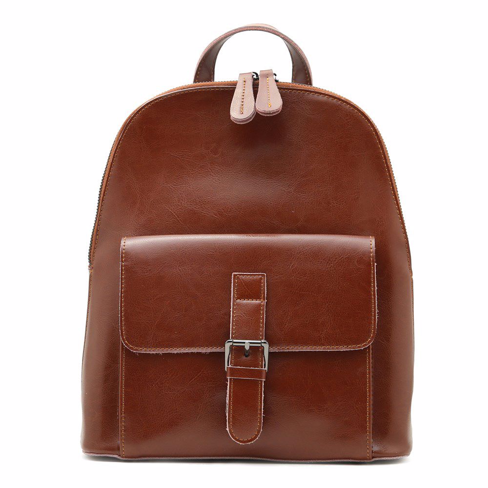 Рюкзак женский кожаный, Коричневый 
Рюкзак женский кожаный, Коричневый