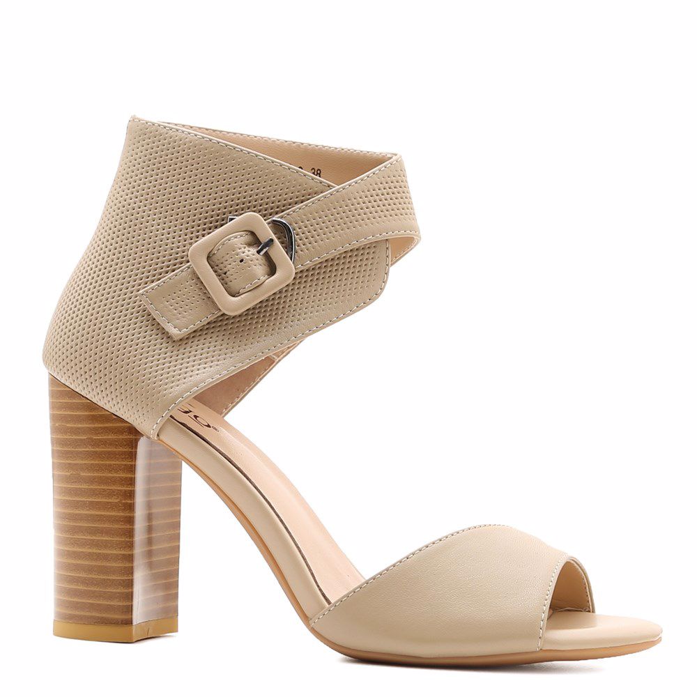 Босоніжки на підборах, Бежевий 
Босоніжки на підборах, Бежевий