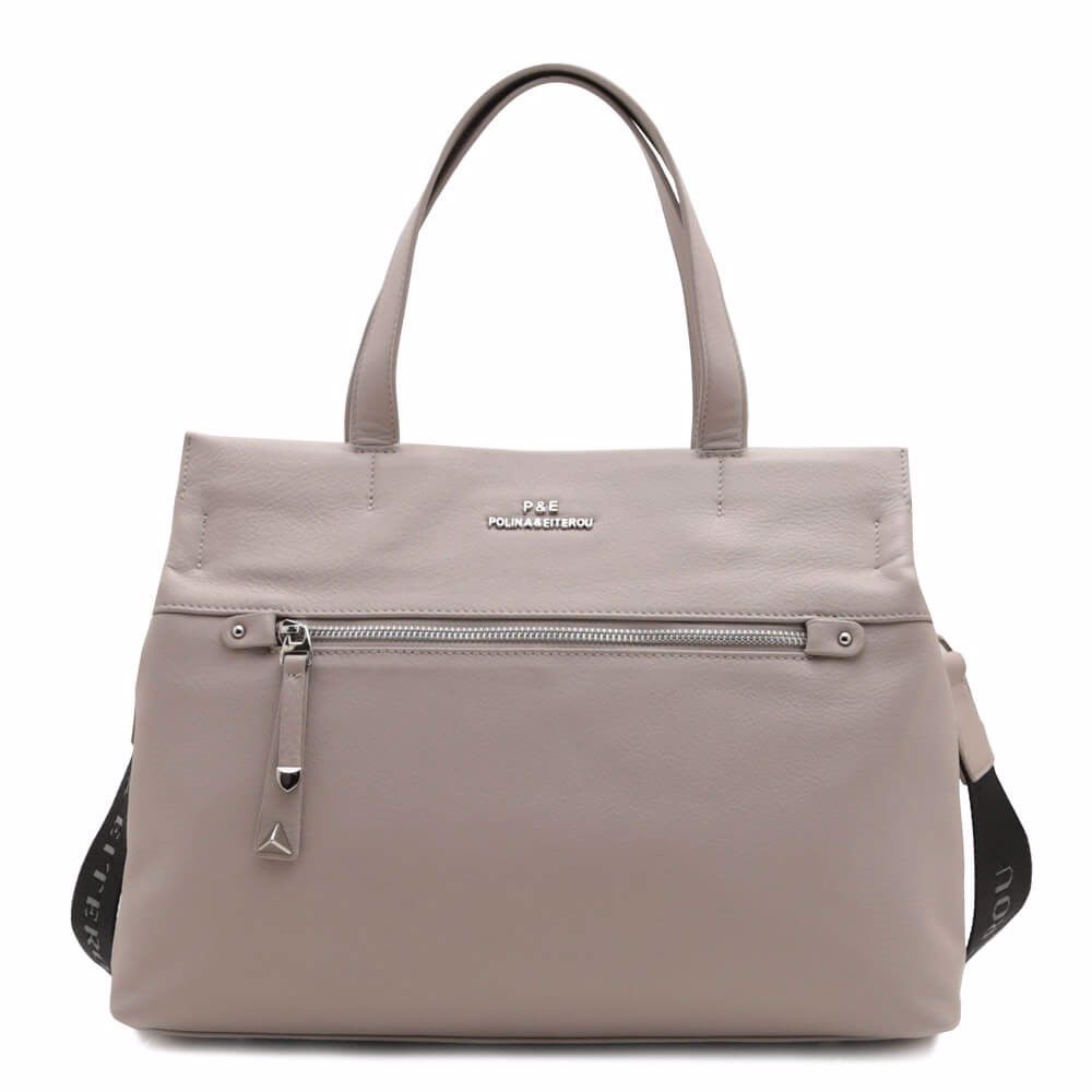 Сумка з натуральної шкіри, Сірий 
Сумка з натуральної шкіри, Сірий