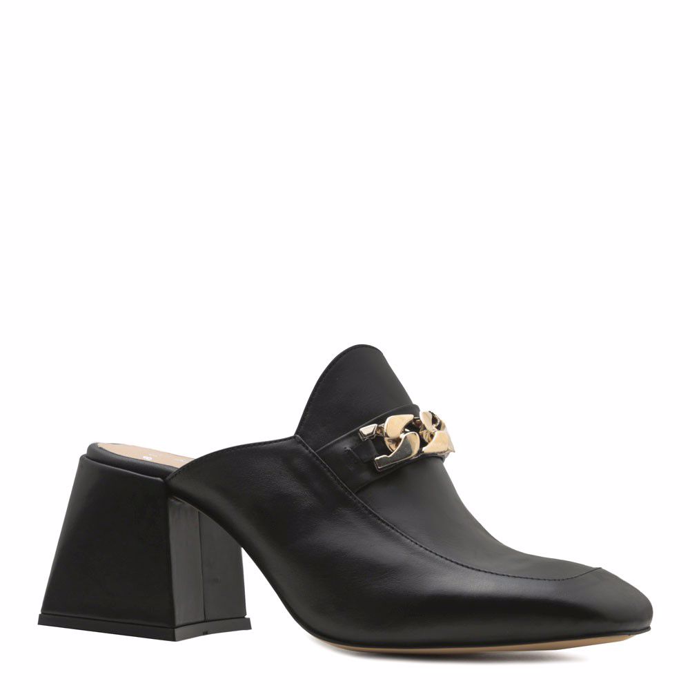 Шльопанці на підборах prego, Чорний
Шльопанці на підборах prego, Чорний