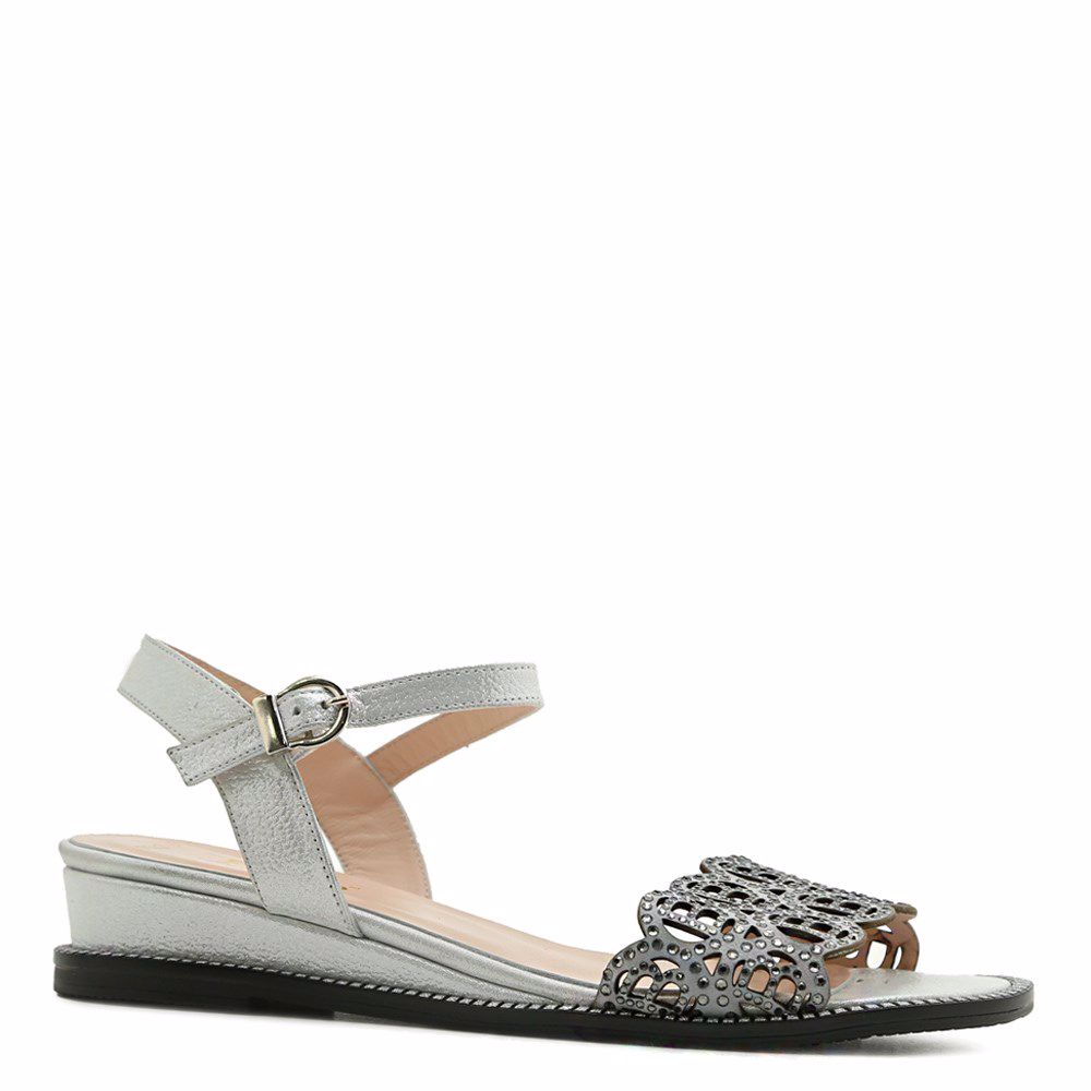 Босоножки на низком ходу, Серый 
Босоножки на низком ходу, Серый