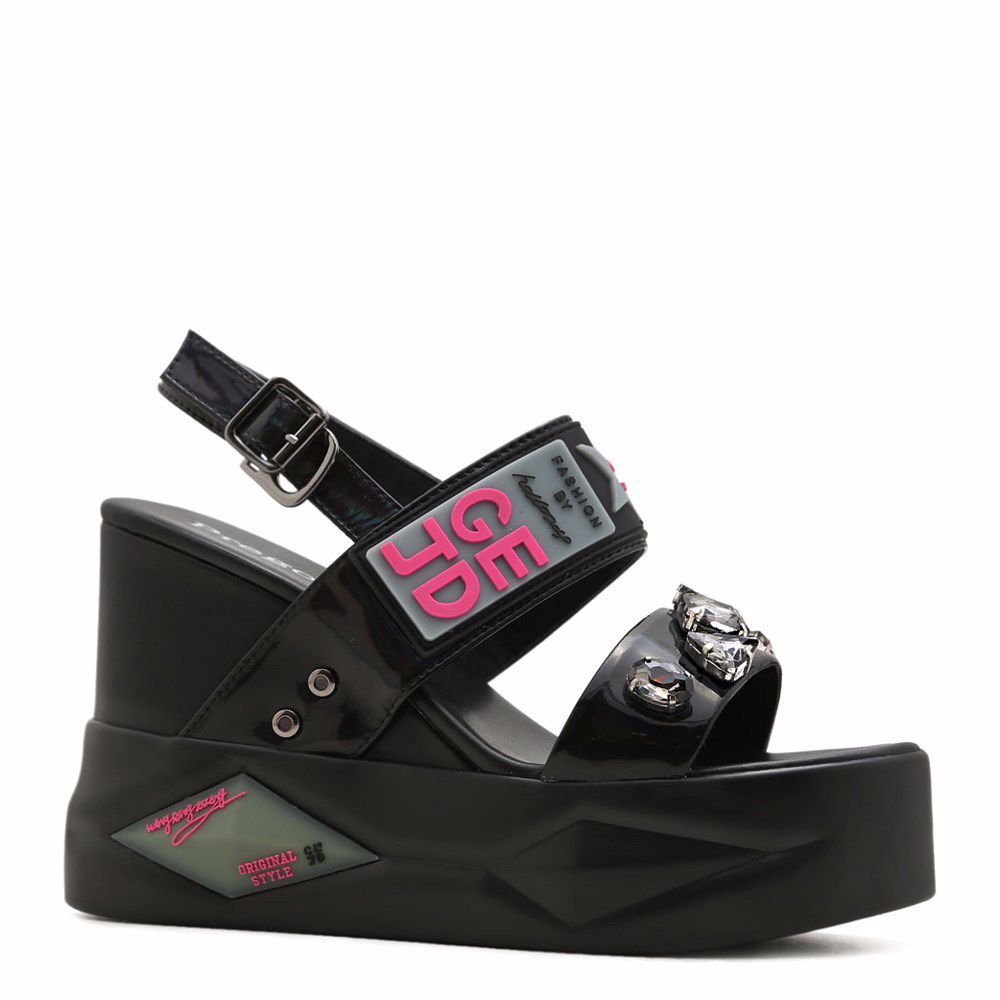 Босоніжки на платформі, Чорний
Босоніжки на платформі, Чорний