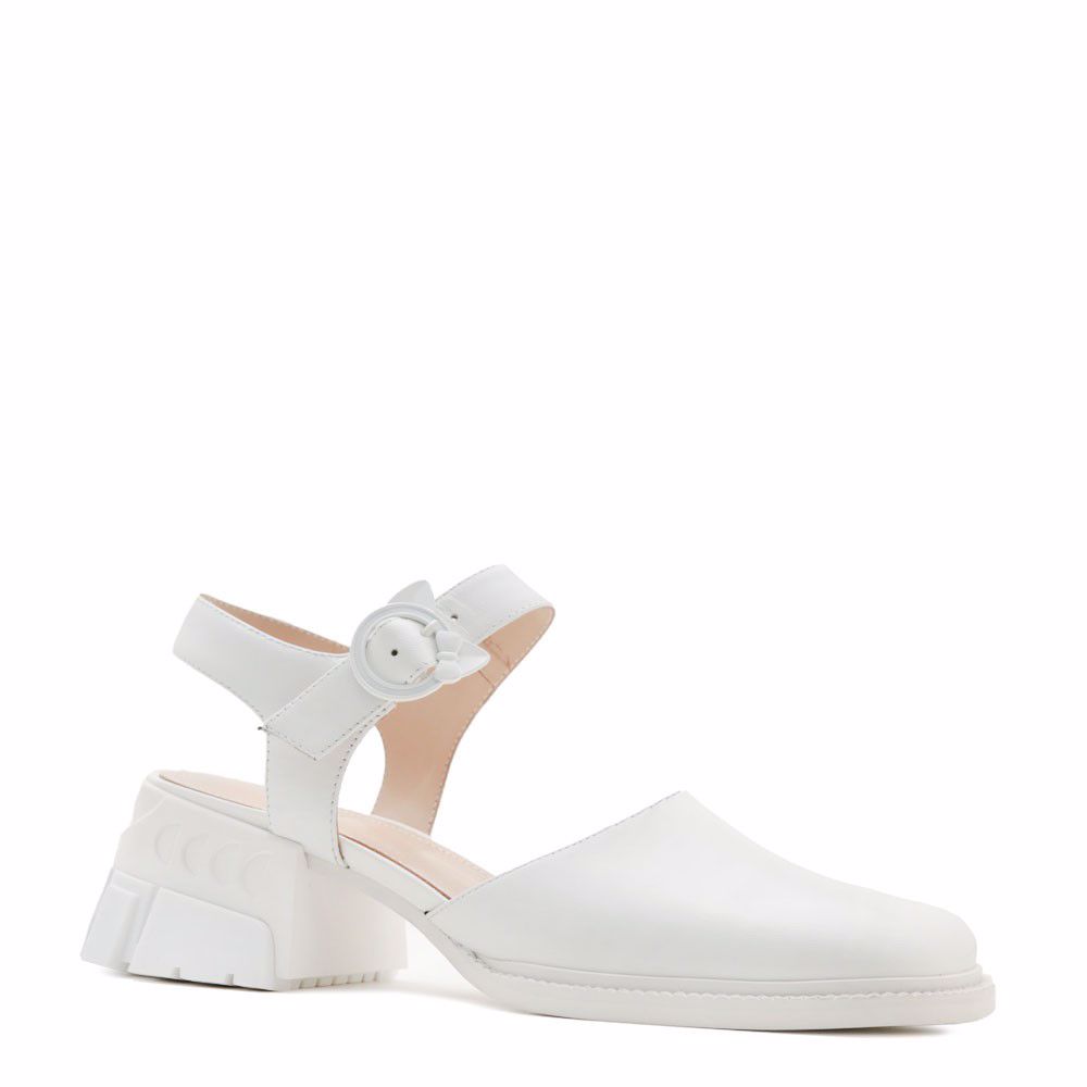 Босоніжки на підборах prego, Білий 
Босоніжки на підборах prego, Білий