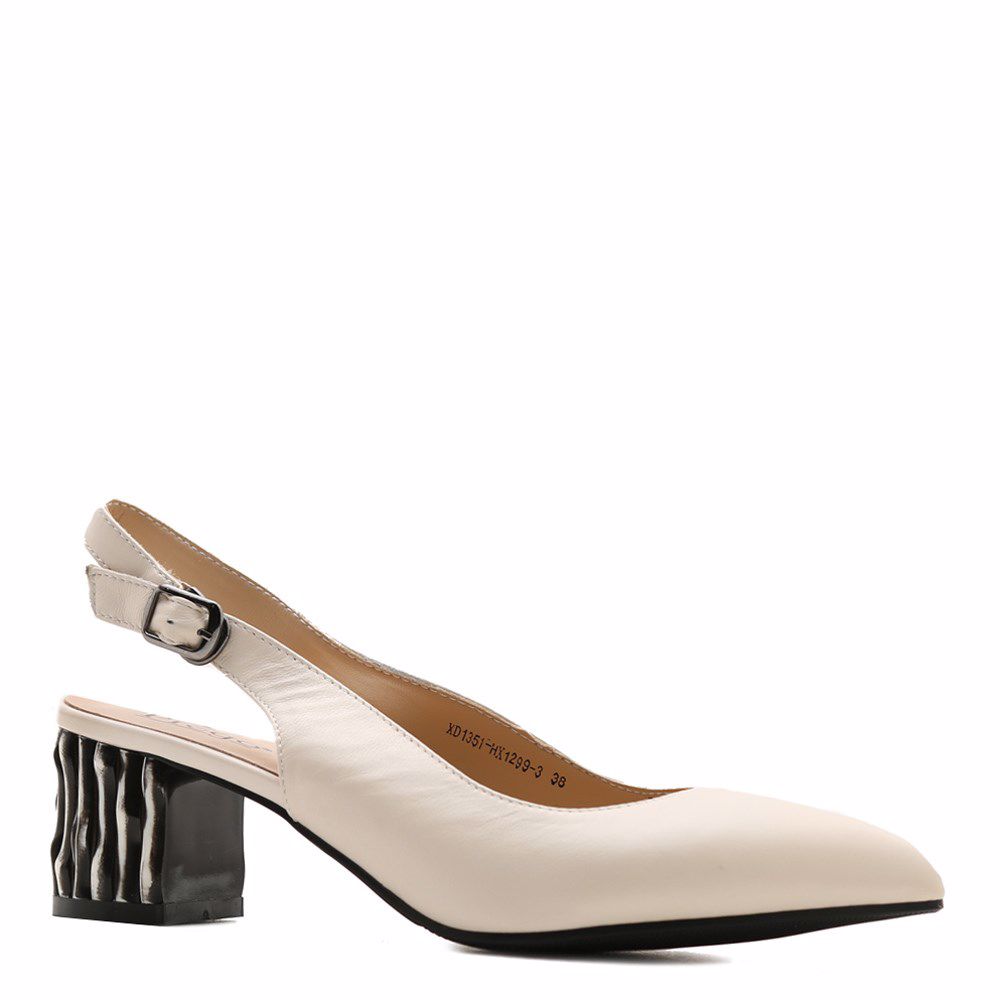 Босоніжки на підборах, Кремовий
Босоніжки на підборах, Кремовий