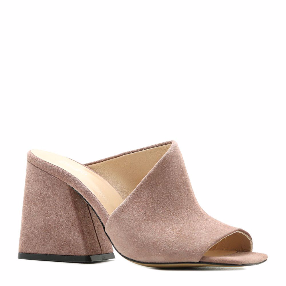 Шлепанцы на каблуке, Бежевий 
Шлепанцы на каблуке, Бежевий