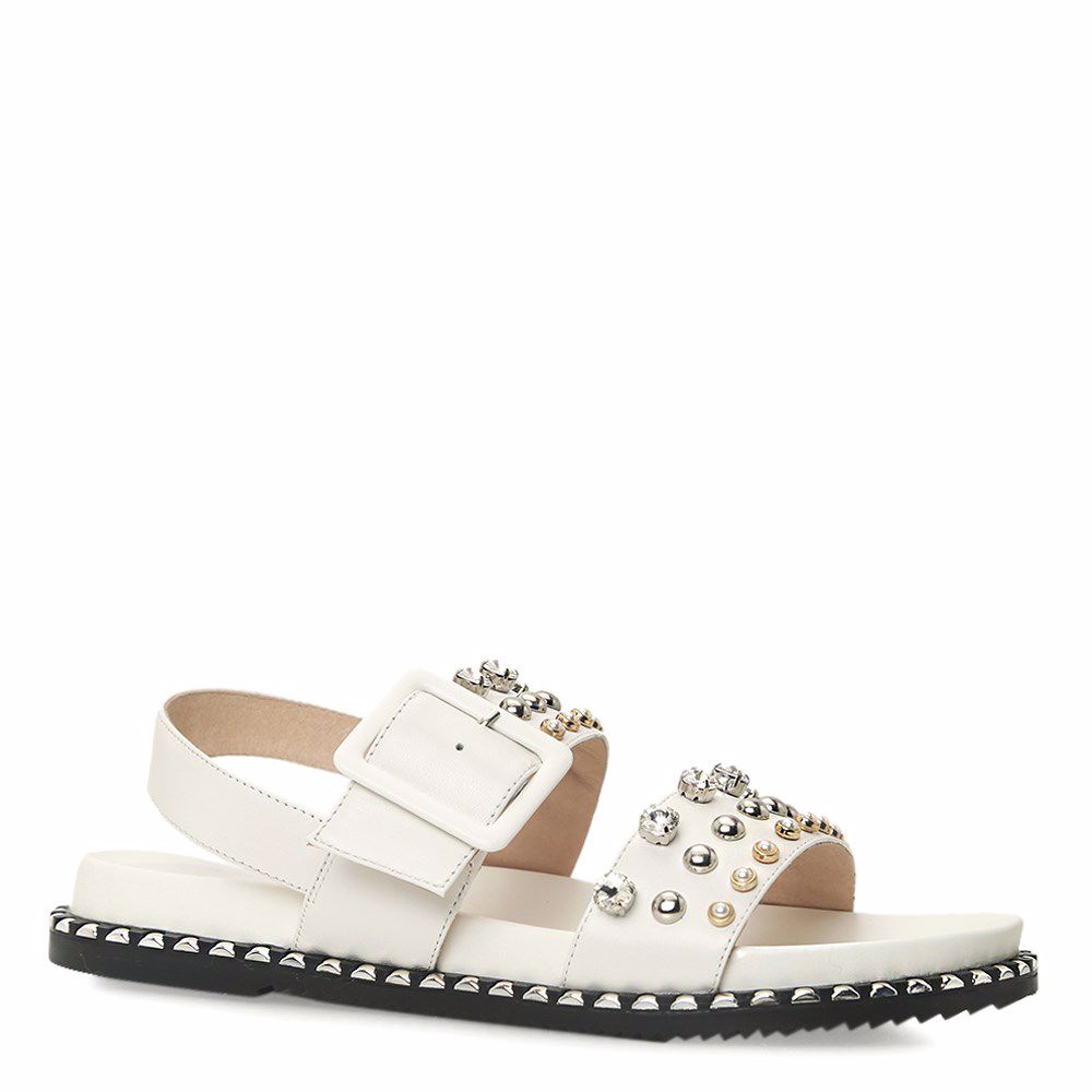 Босоножки на низком ходу, Белый 
Босоножки на низком ходу, Белый