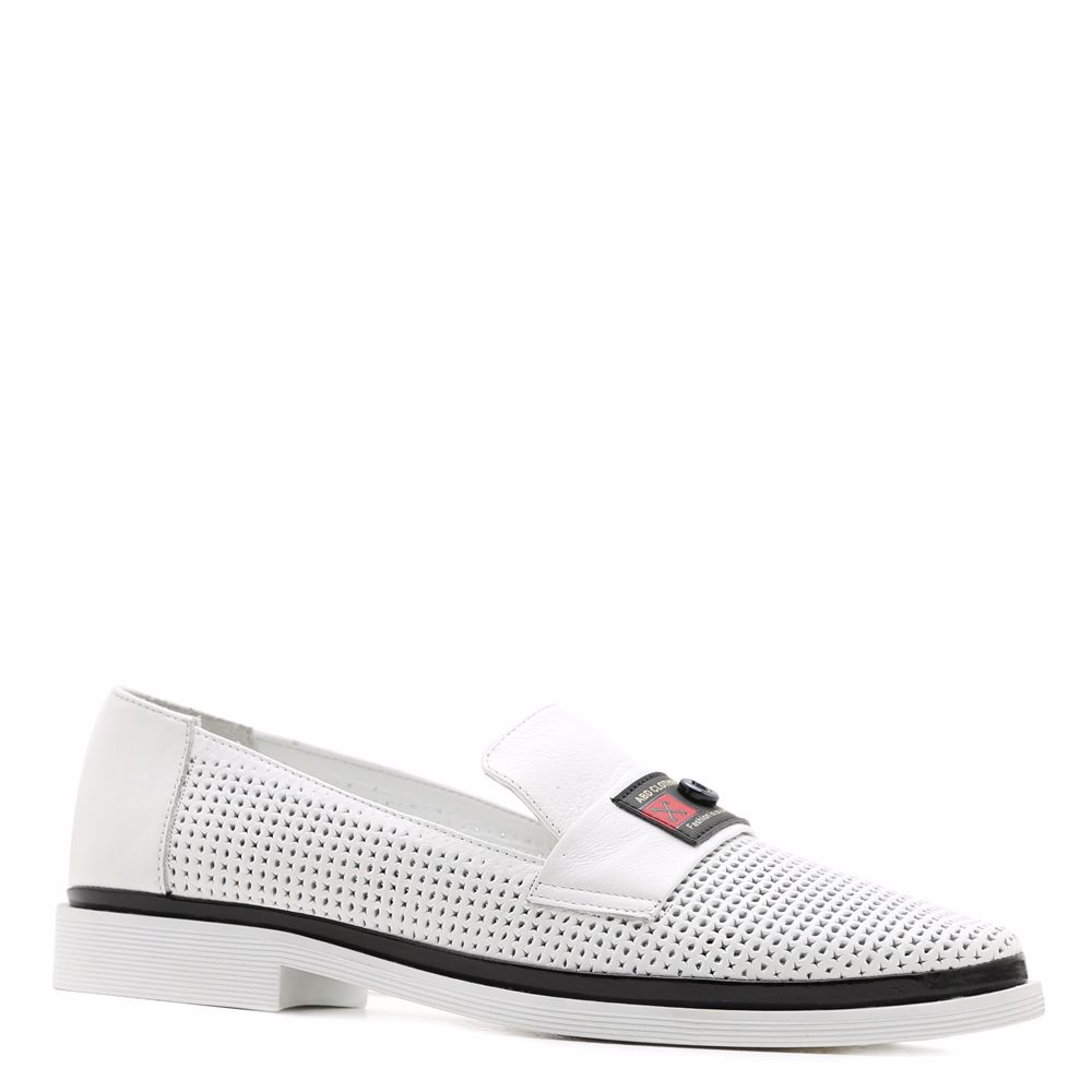 Туфлі з перфорацією, Білий 
Туфлі з перфорацією, Білий