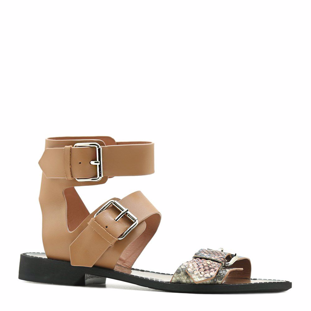 Босоніжки на низькому ходу, Бежевий
Босоніжки на низькому ходу, Бежевий